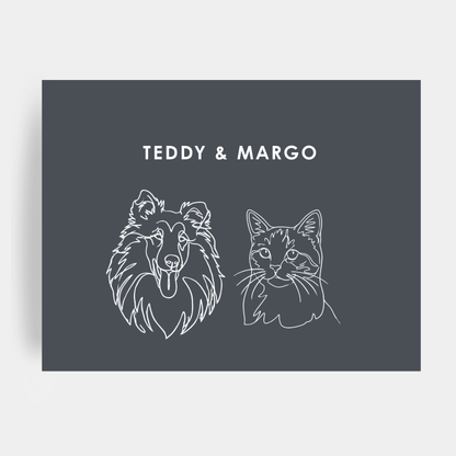 Line Art 2 Pet Portrait