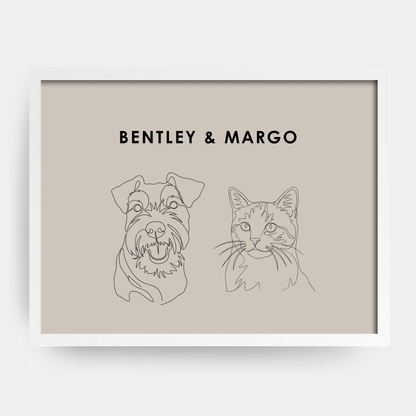 Line Art 2 Pet Portrait