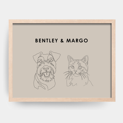 Line Art 2 Pet Portrait