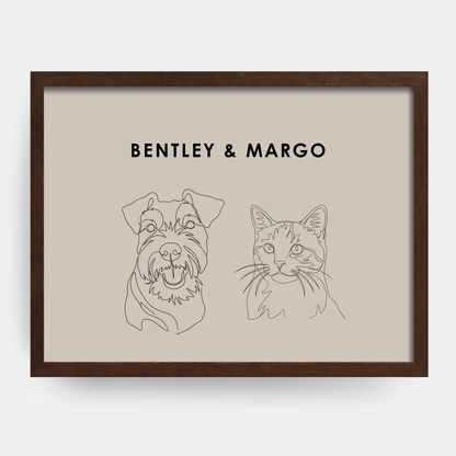 Line Art 2 Pet Portrait