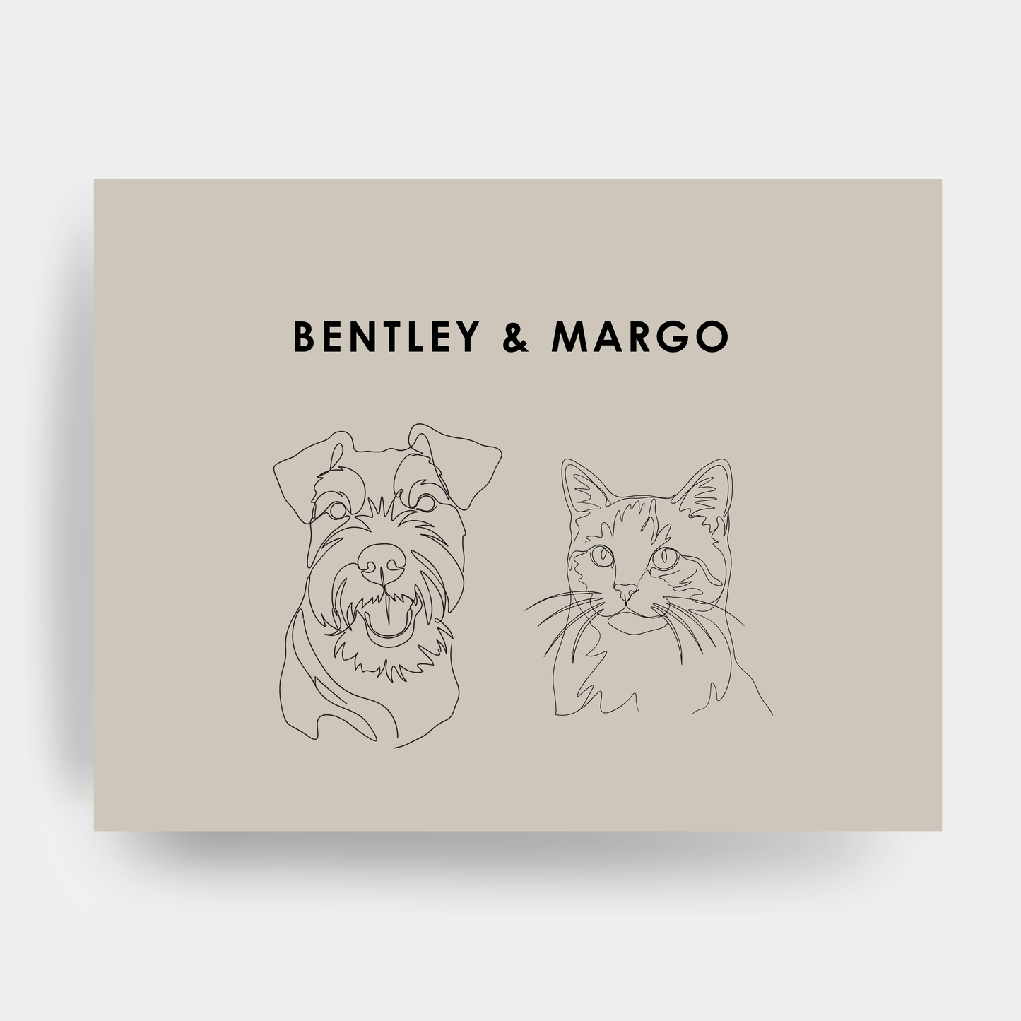 Line Art 2 Pet Portrait