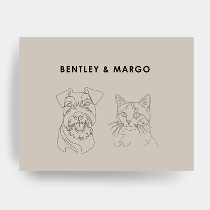 Line Art 2 Pet Portrait
