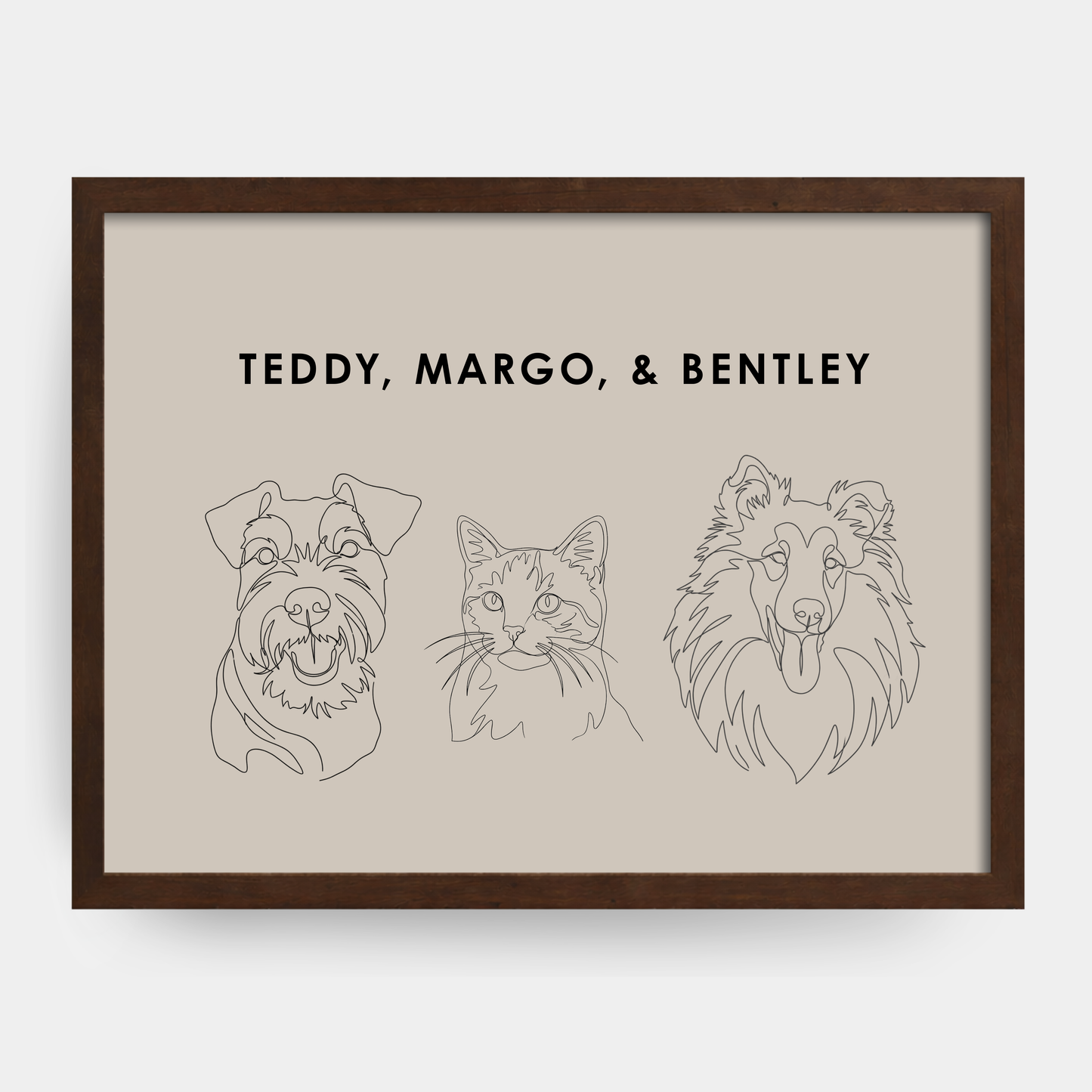 Line Art 3 Pet Portrait