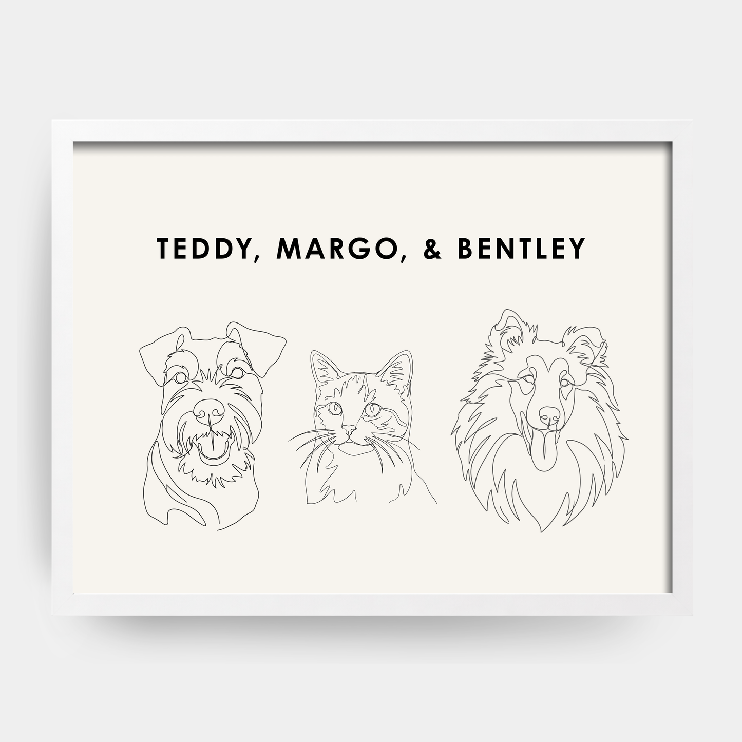 Line Art 3 Pet Portrait
