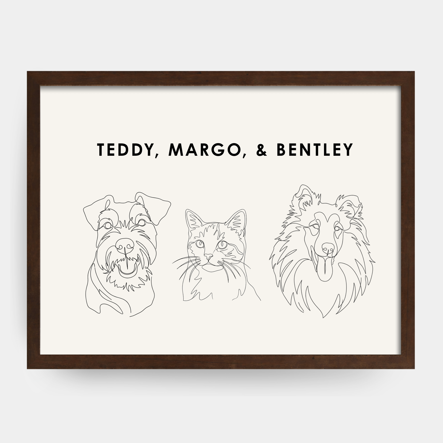Line Art 3 Pet Portrait