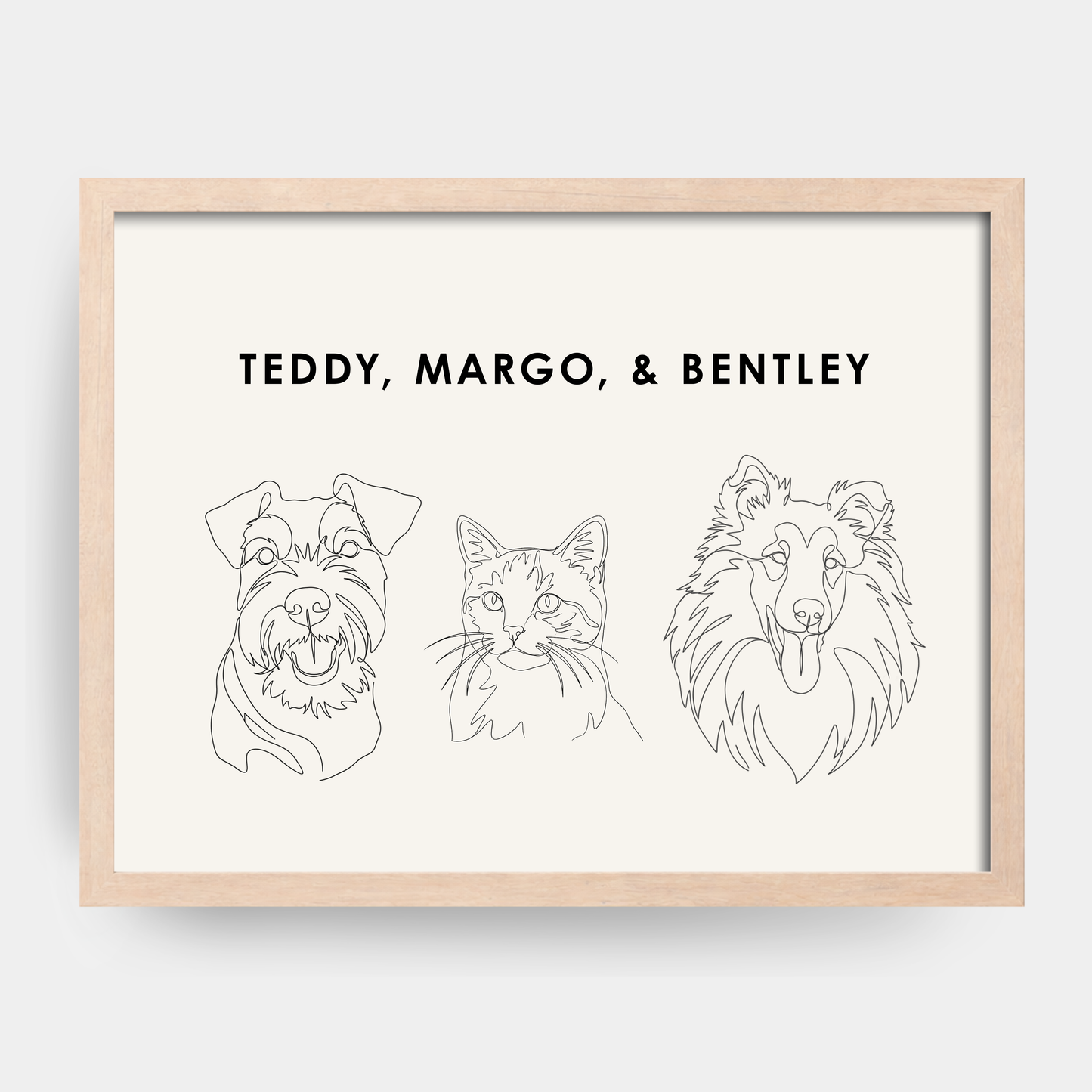 Line Art 3 Pet Portrait