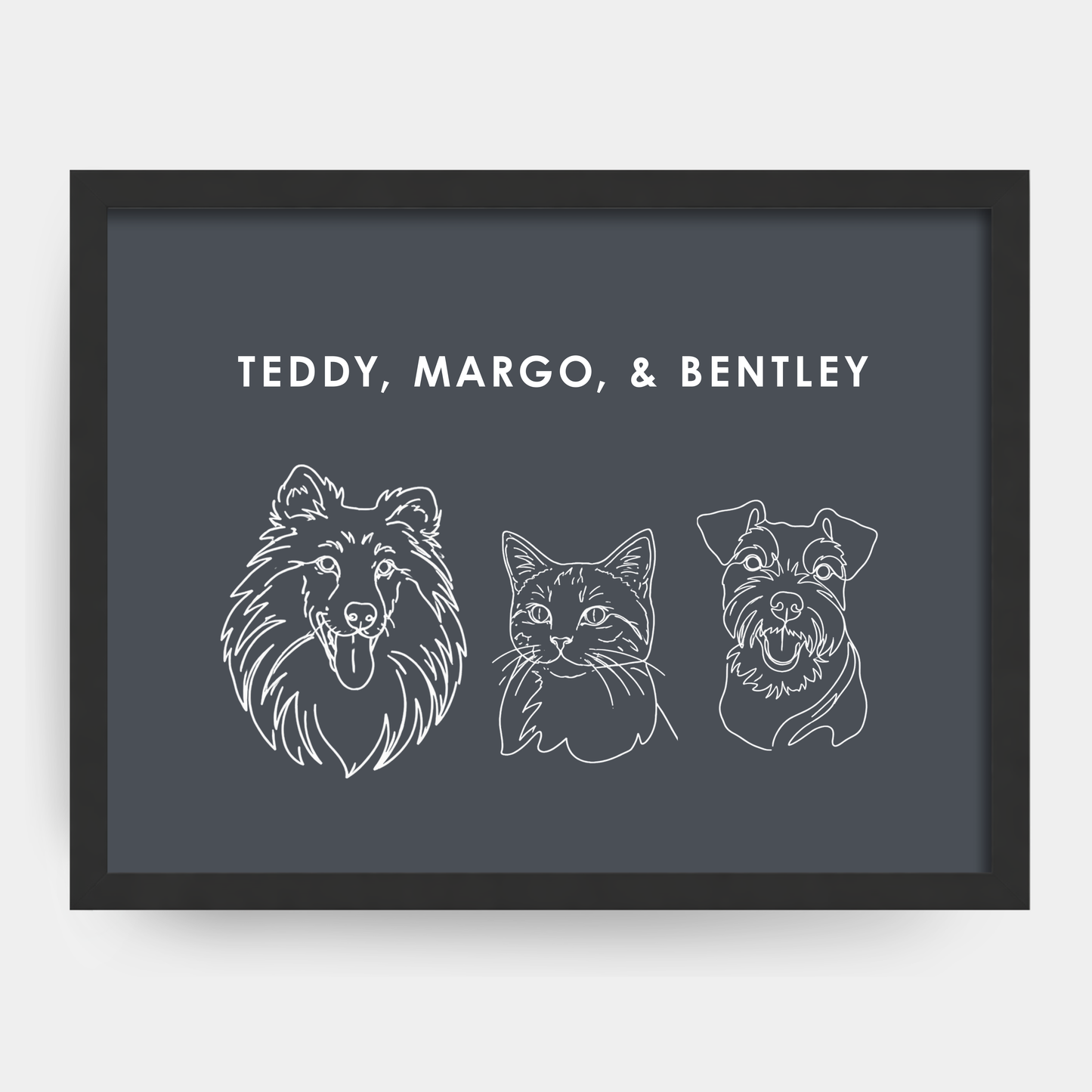 Line Art 3 Pet Portrait