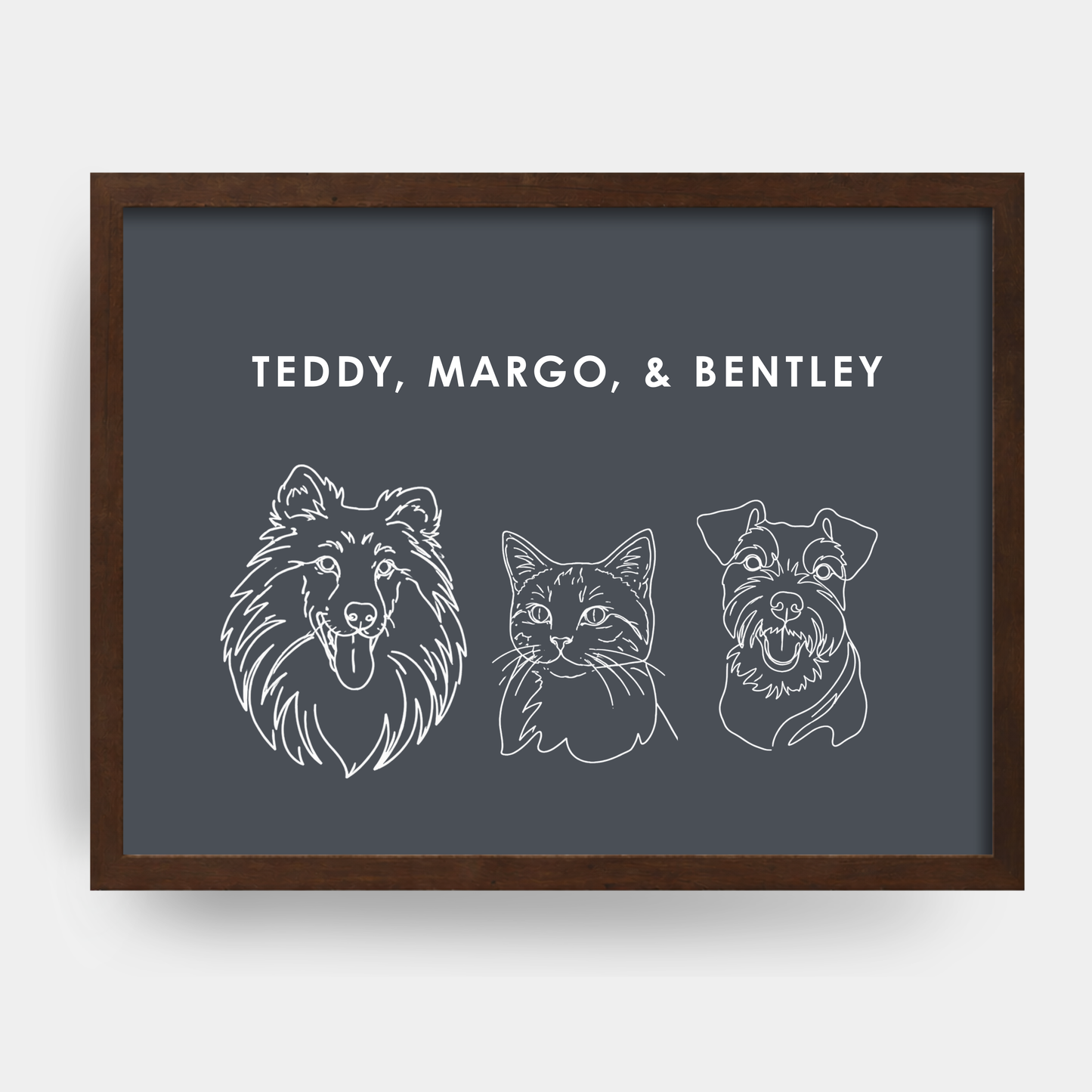 Line Art 3 Pet Portrait