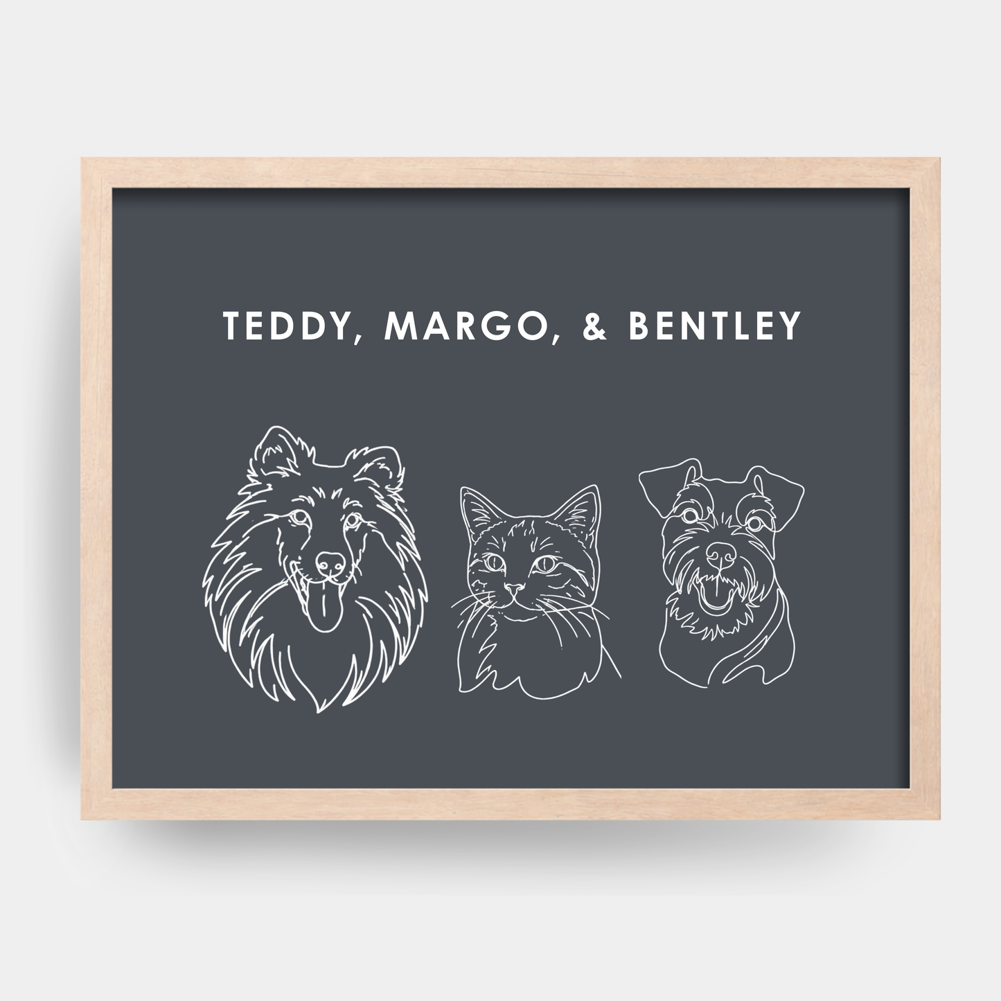 Line Art 3 Pet Portrait