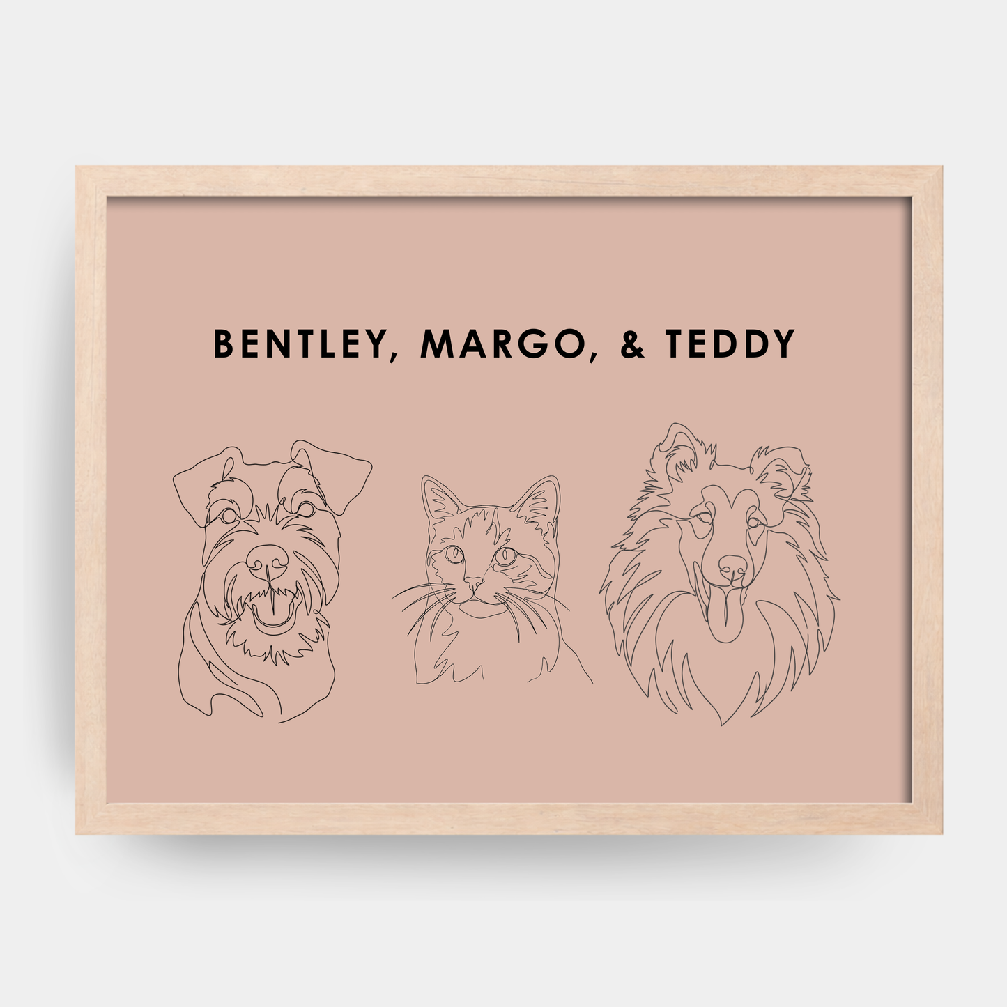 Line Art 3 Pet Portrait