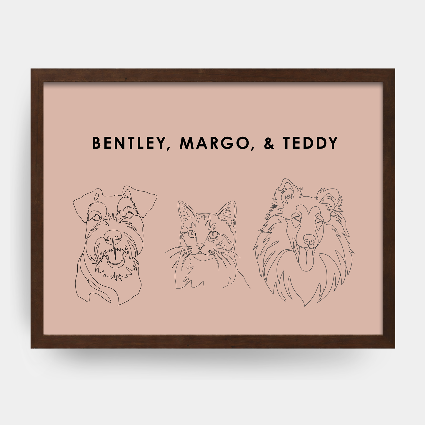 Line Art 3 Pet Portrait