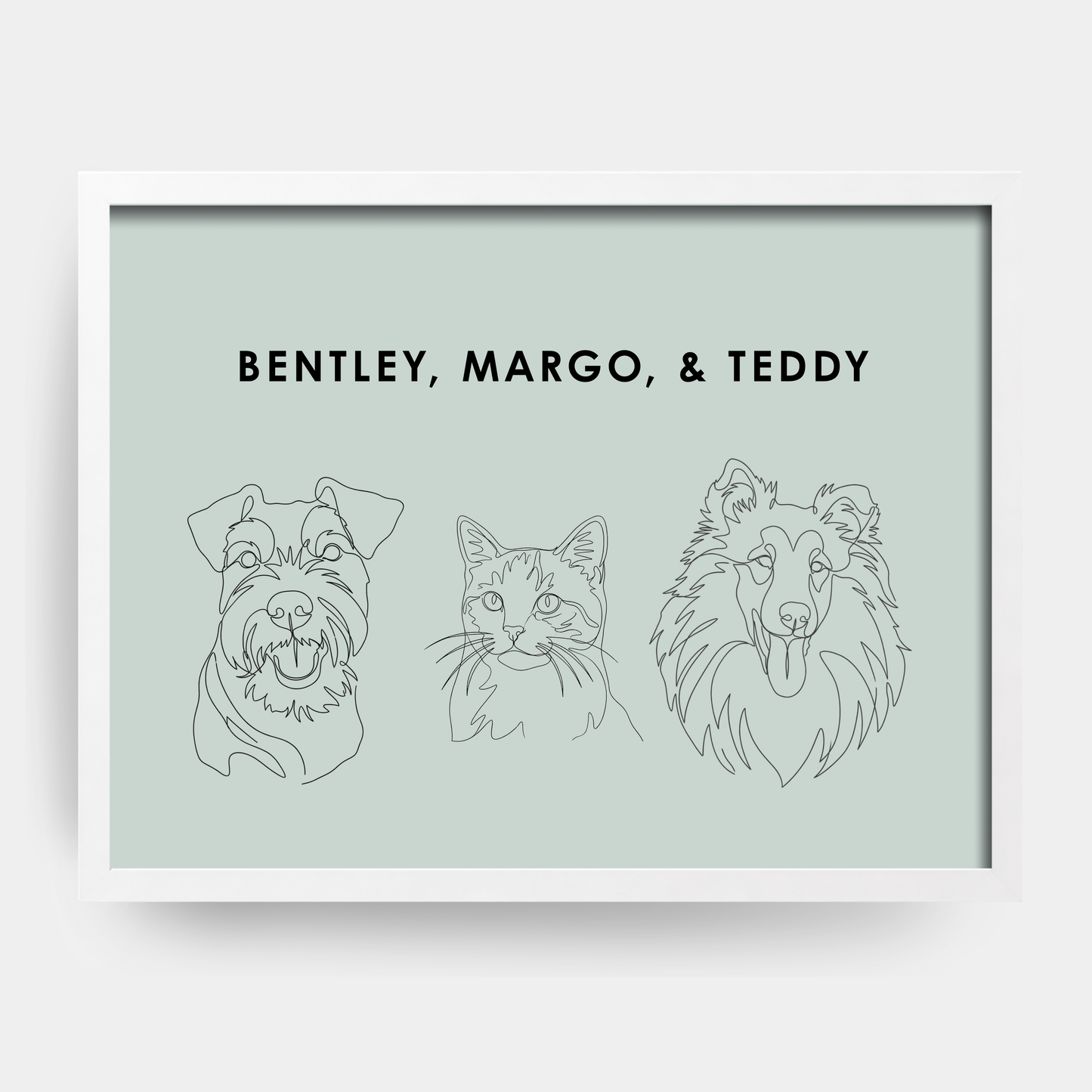 Line Art 3 Pet Portrait