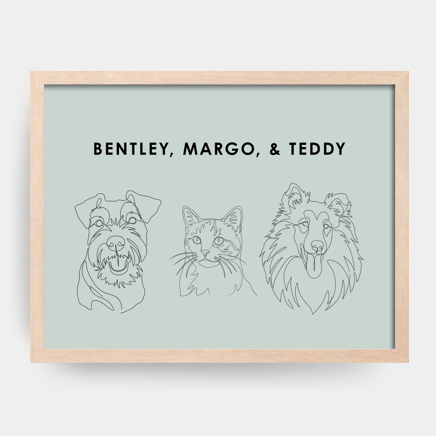 Line Art 3 Pet Portrait