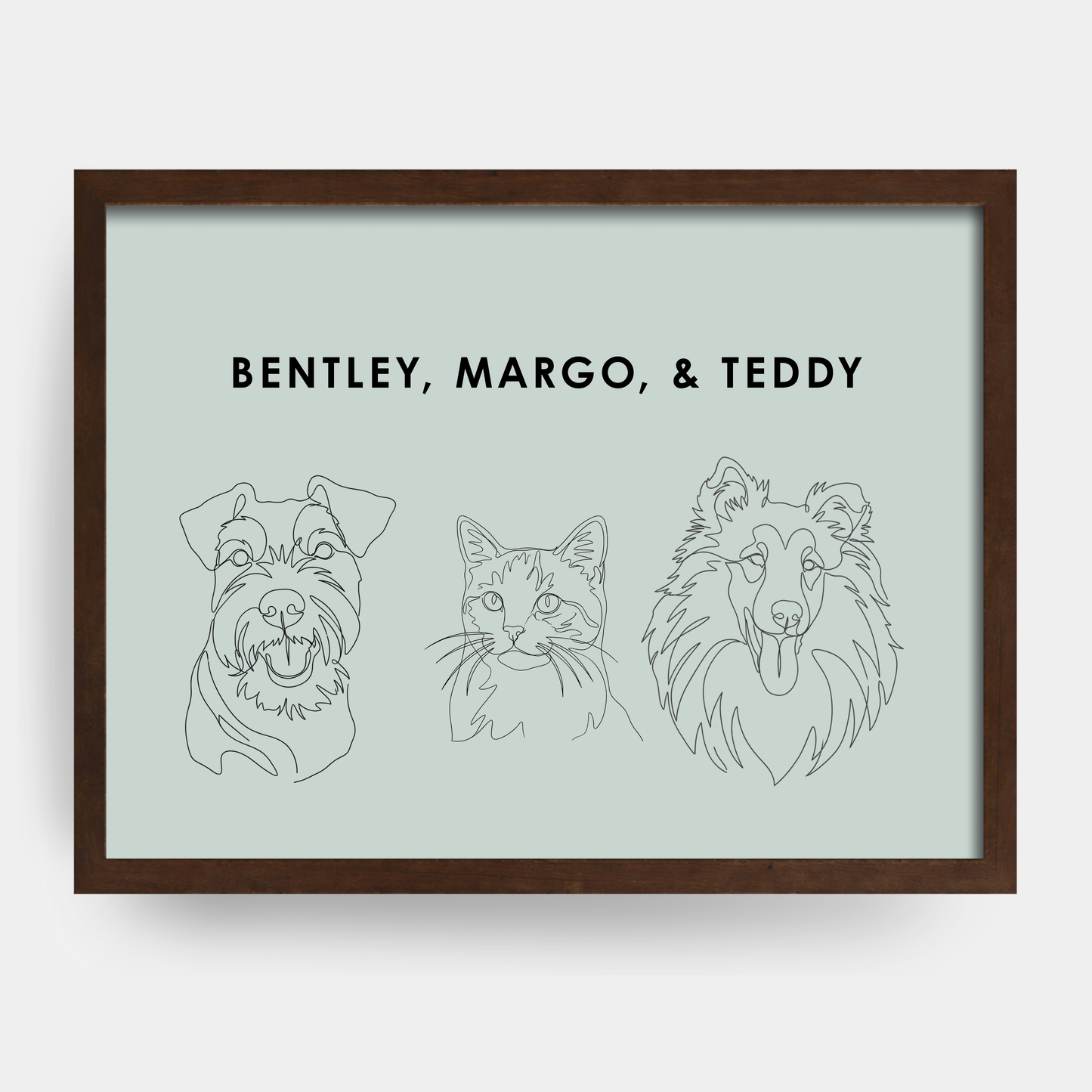 Line Art 3 Pet Portrait