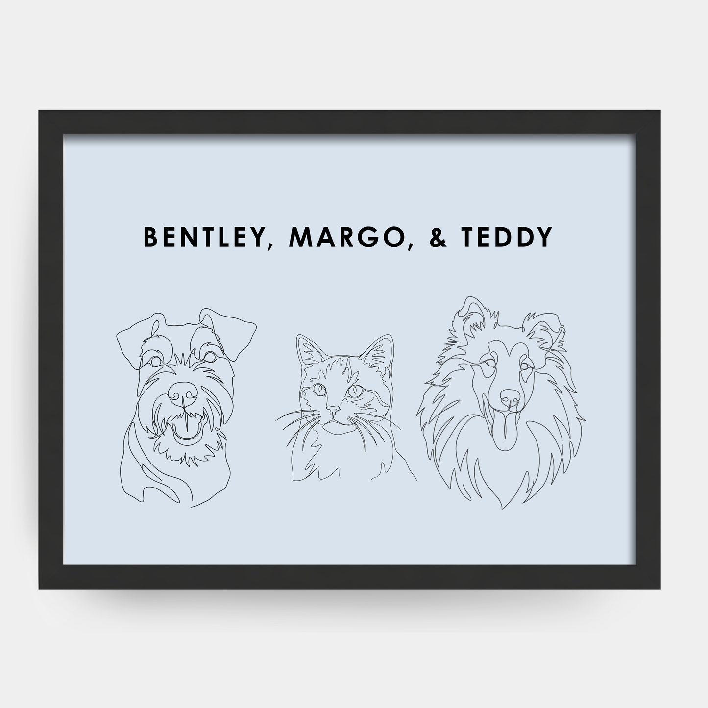Line Art 3 Pet Portrait