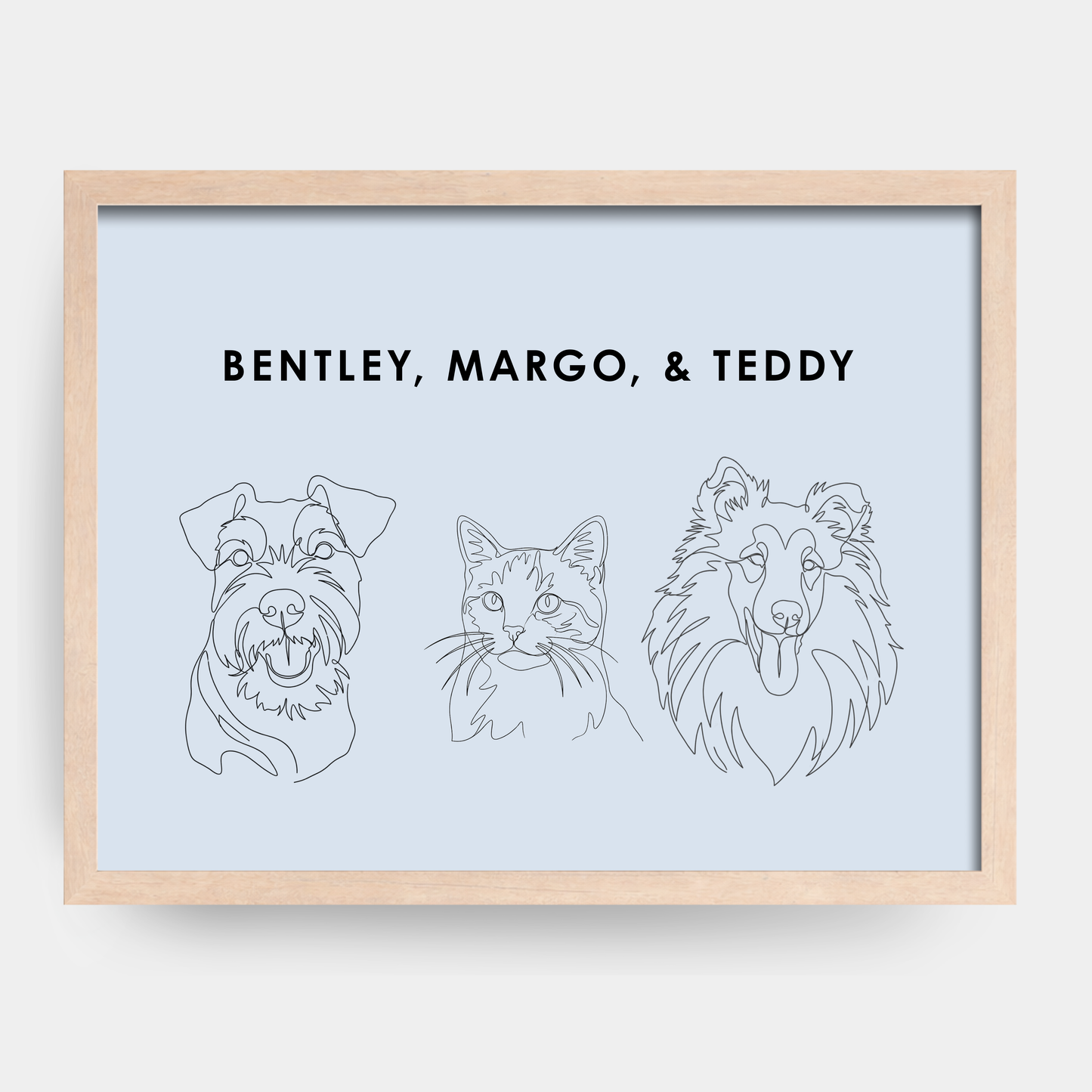 Line Art 3 Pet Portrait