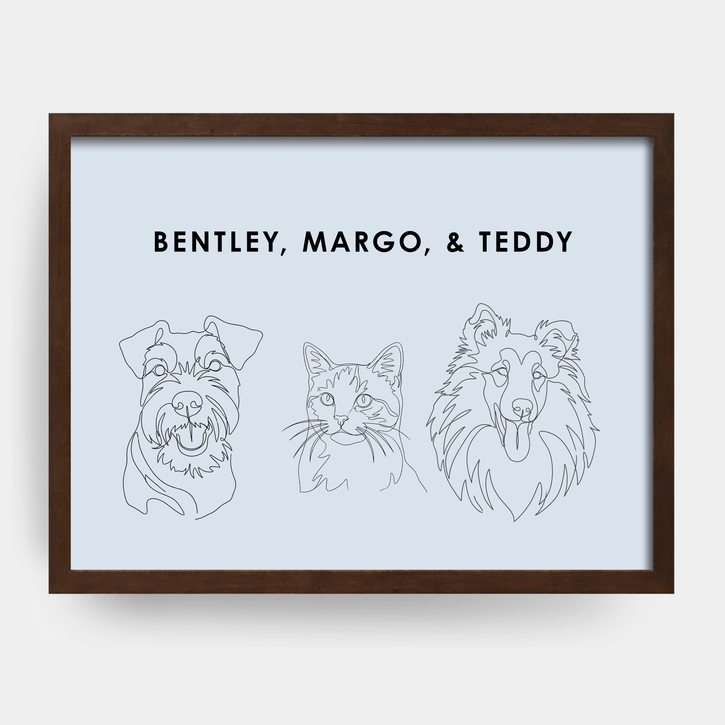 Line Art 3 Pet Portrait