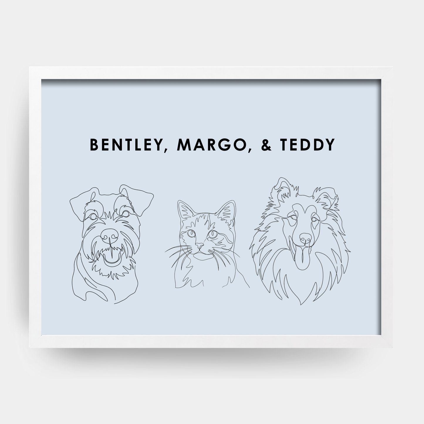 Line Art 3 Pet Portrait