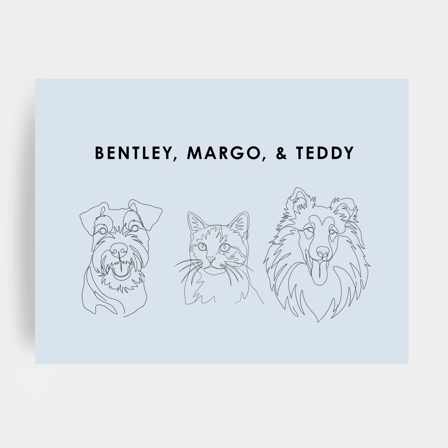 Line Art 3 Pet Portrait