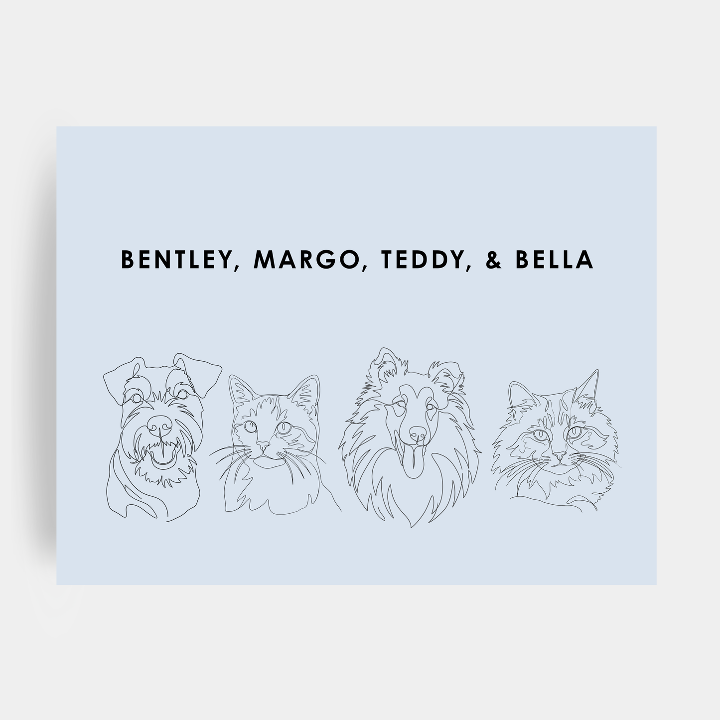 Line Art 4 Pet Portrait