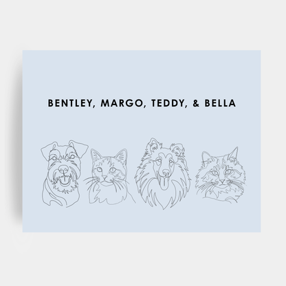 Line Art 4 Pet Portrait