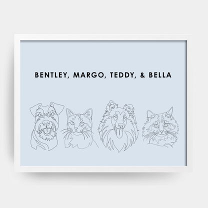 Line Art 4 Pet Portrait