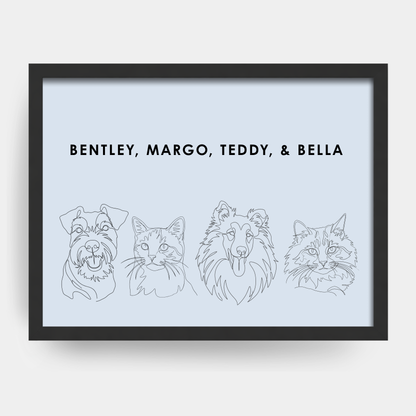 Line Art 4 Pet Portrait