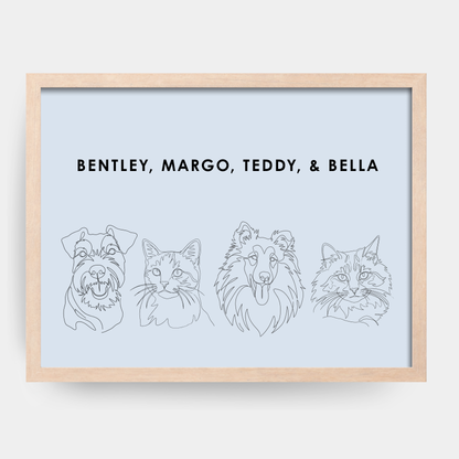 Line Art 4 Pet Portrait