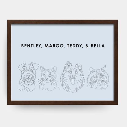 Line Art 4 Pet Portrait
