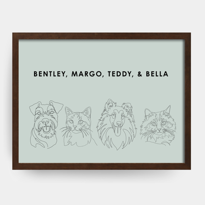 Line Art 4 Pet Portrait