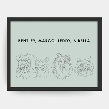 Line Art 4 Pet Portrait