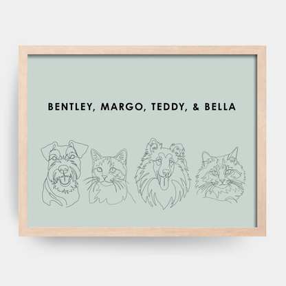 Line Art 4 Pet Portrait