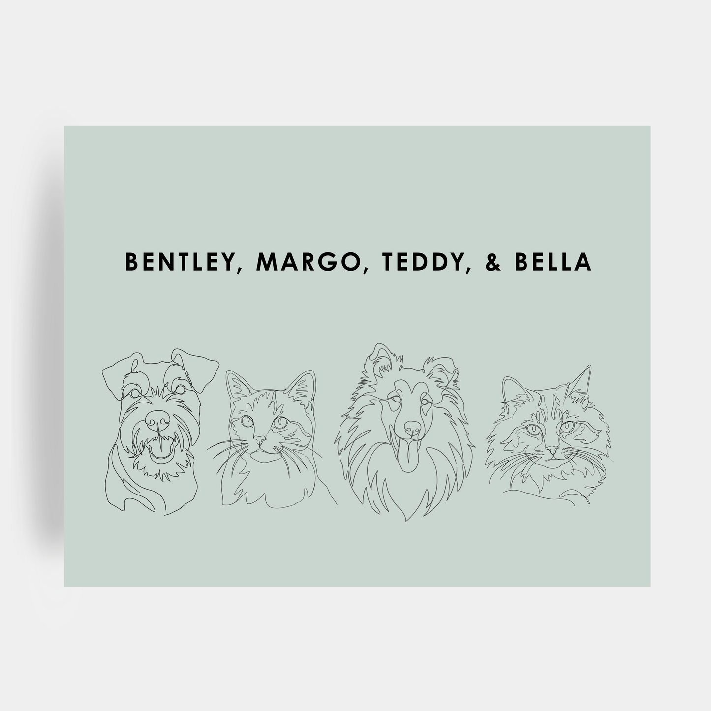 Line Art 4 Pet Portrait