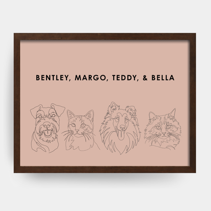 Line Art 4 Pet Portrait