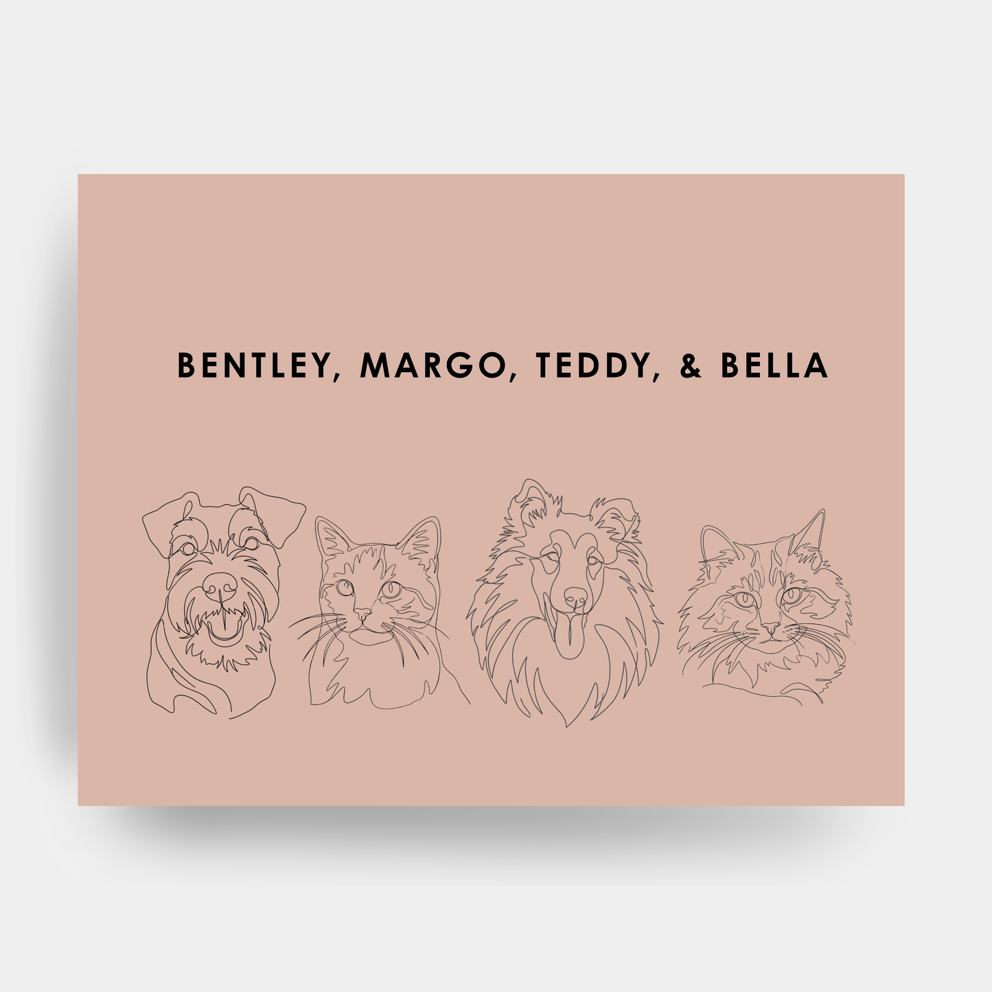 Line Art 4 Pet Portrait