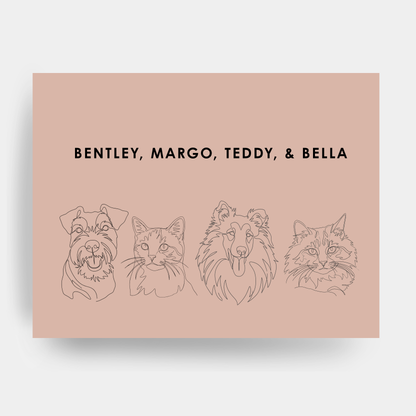 Line Art 4 Pet Portrait