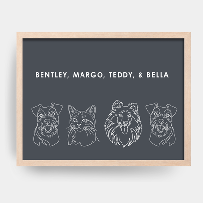 Line Art 4 Pet Portrait