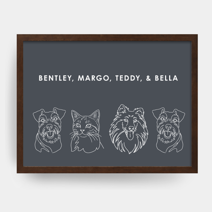 Line Art 4 Pet Portrait