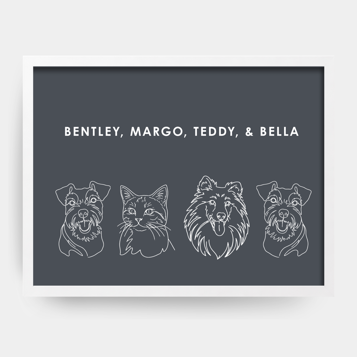 Line Art 4 Pet Portrait