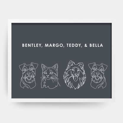 Line Art 4 Pet Portrait