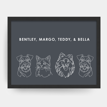 Line Art 4 Pet Portrait