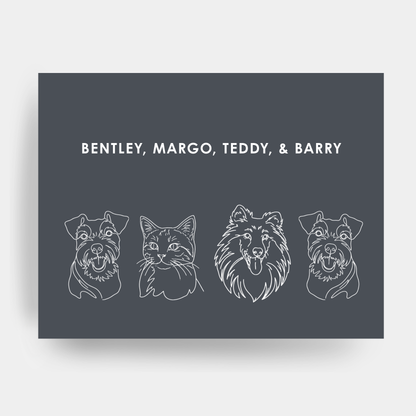 Line Art 4 Pet Portrait