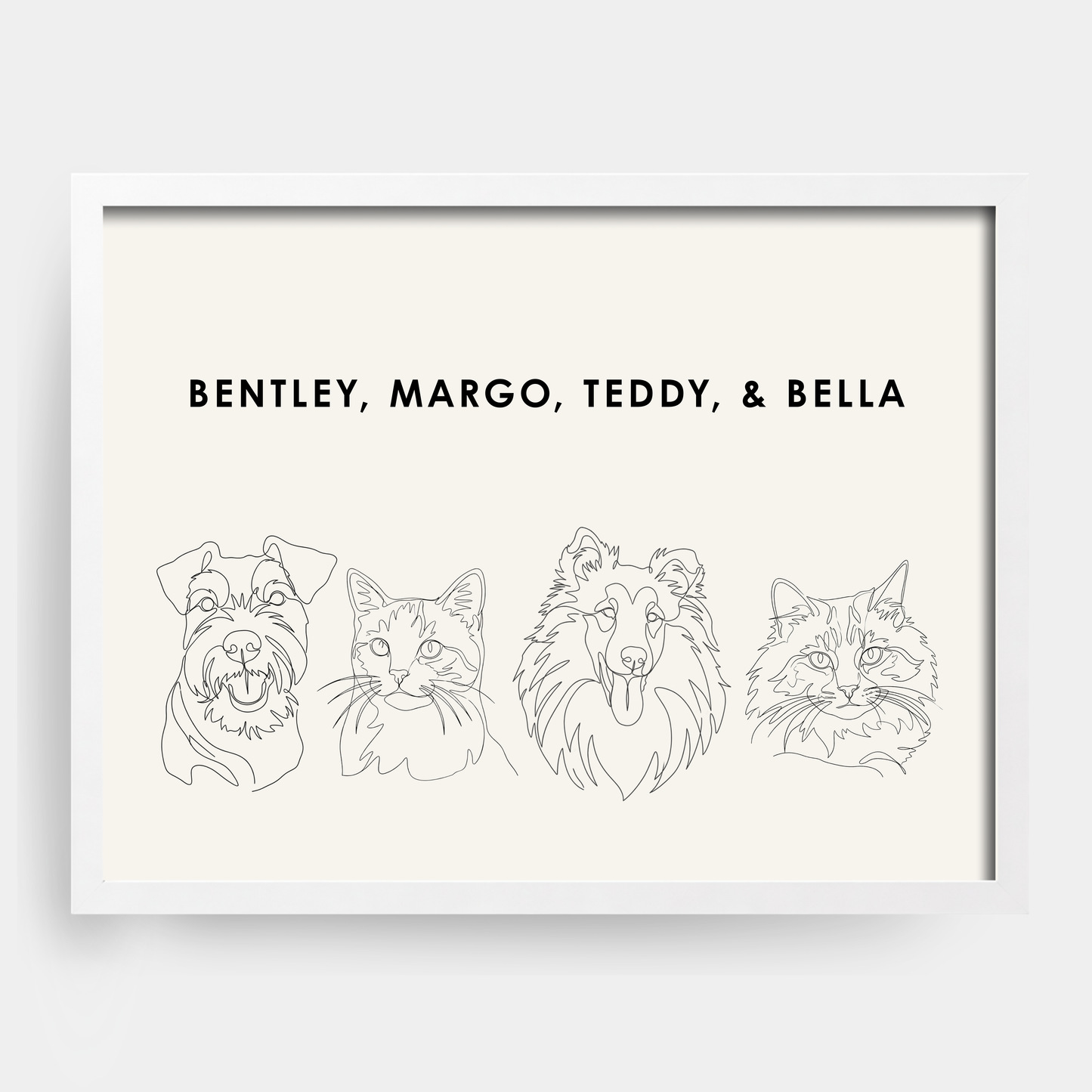 Line Art 4 Pet Portrait