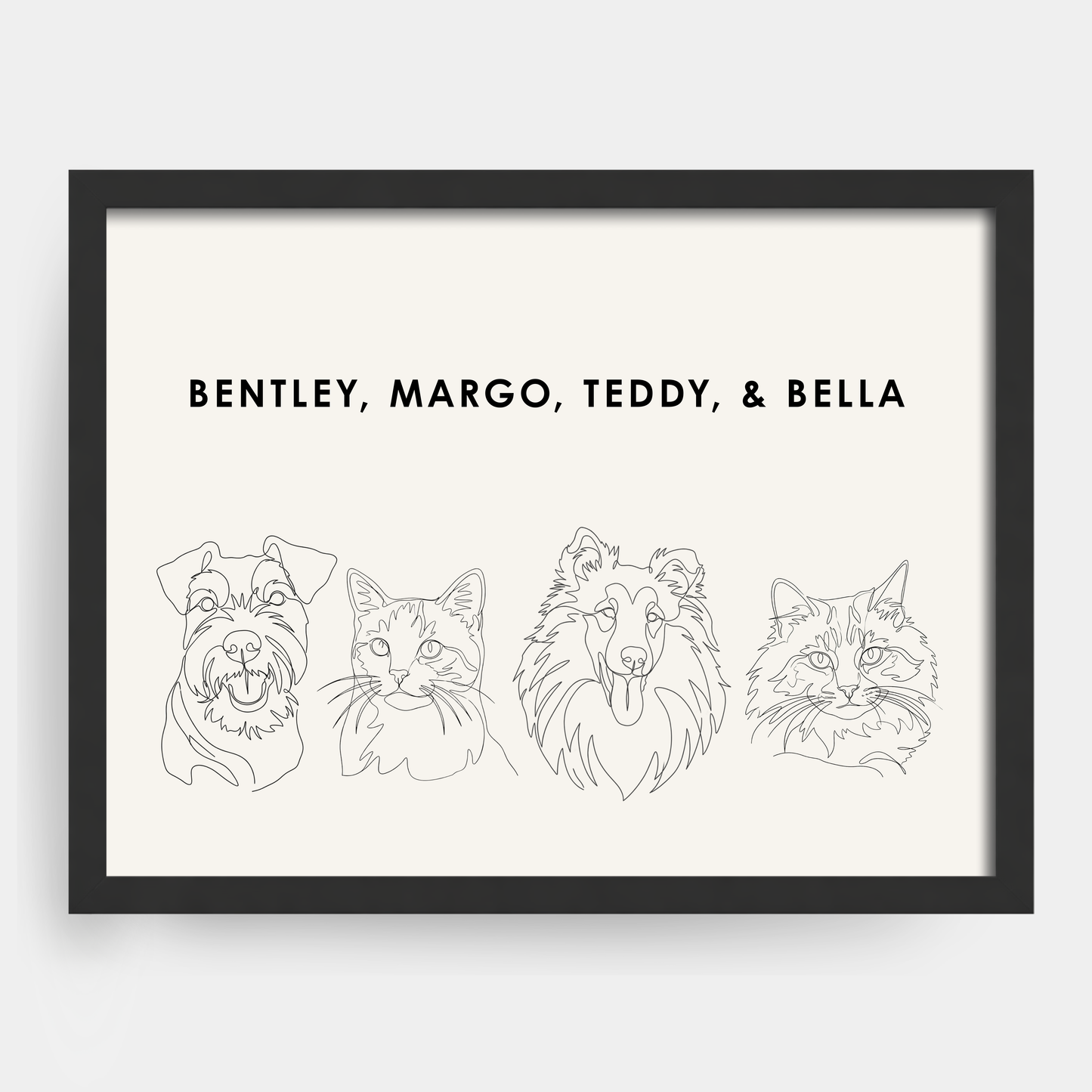 Line Art 4 Pet Portrait