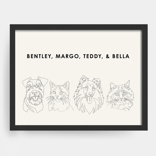 Line Art 4 Pet Portrait