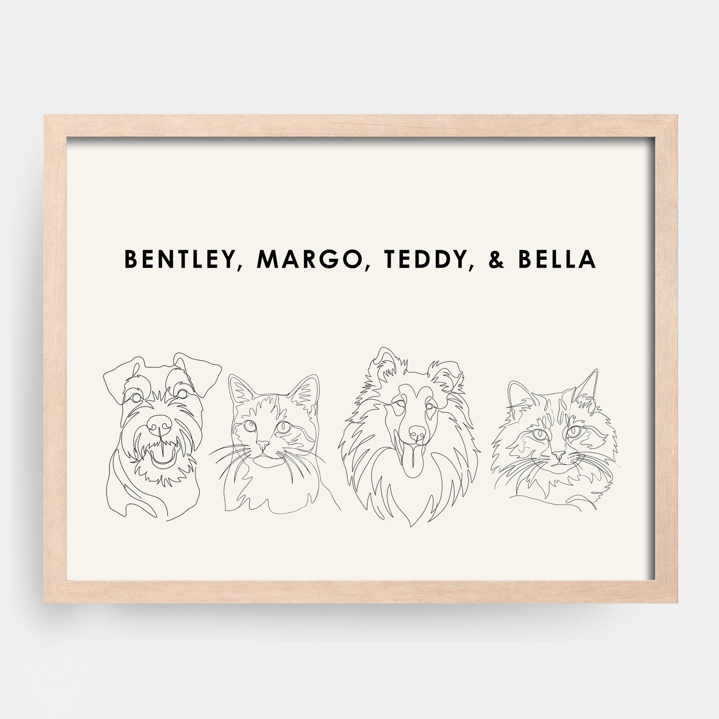 Line Art 4 Pet Portrait