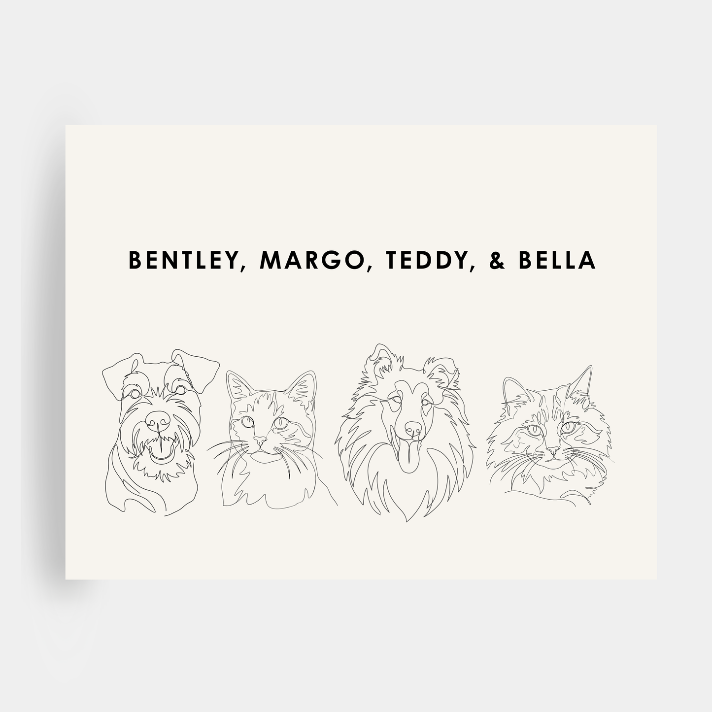Line Art 4 Pet Portrait