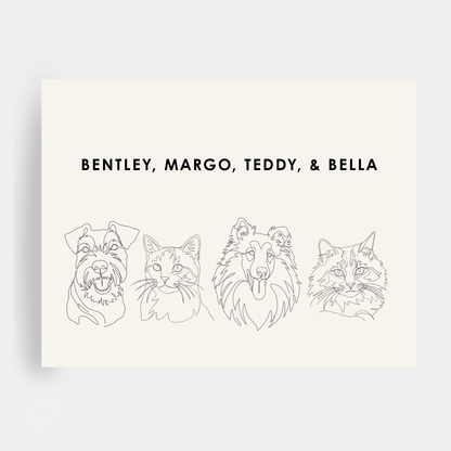 Line Art 4 Pet Portrait