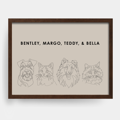 Line Art 4 Pet Portrait