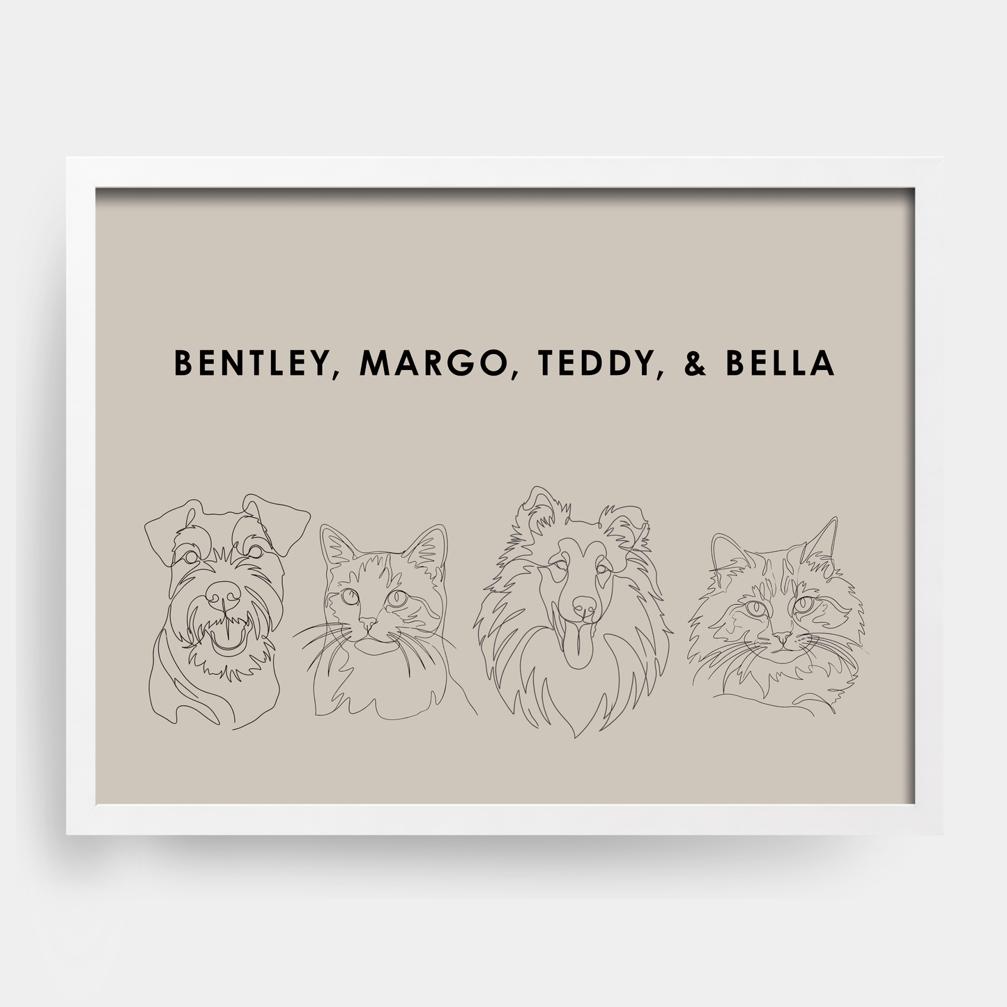 Line Art 4 Pet Portrait